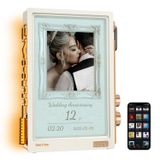 Divoom Times Frame-10.1 inç Dijital Resim Çerçevesi Şeffaf IPS Akıllı Linux OS RGBLED Döner Düğme WiFi 64GB 400+Saat Yüzleri Widget 50+API Beslemeleri Hediye Modu Piksel Sanat Topluluğu (Beyaz)