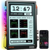 Divoom Times Frame-10.1 inç Dijital Resim Çerçevesi Şeffaf IPS Akıllı Linux OS RGBLED Döner Düğme WiFi 64GB 400+Saat Yüzleri Widget 50+API Beslemeleri Hediye Modu Piksel Sanat Topluluğu (Siyah)