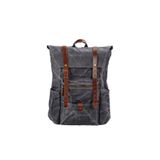 Diwu Retro Mumlu Kanvas Deri Büyük Outdoor Sırt Çantası (gri)