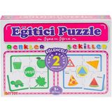 Dıy Toy 7194 Renkler Şekiller Çark Puzzle