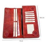 DIY Truva Mıknatıslı Deri Cüzdan Yapım Seti, 10 Kartlıklı Telefon Kılıflı Mıknatıs Kapamalı Kendin Yap El Yapımı Erkek Kadın Cüzdan Kartlık Kiti (Bordo)
