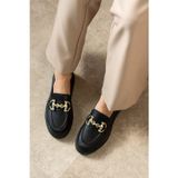 diya shoes Monoco Oxford Ayakkabı Siyah Vegan Deri