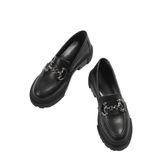 diya shoes Oxford Laofer Ayakkabı Tokalı Günlük Ortapetik Iç Tabanlık Primamit Siyah