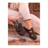 diya shoes Shay Yoshi Acı kahve süet Gold Aksesuarlı Kemer Toka Detaylı Kadın Terlik
