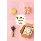 DİYA3 10X25 100Adet Yapışkanlı Jelatin Poşet Kurabiye Şeker Parti Baby Shower Doğum günü Hediyelik