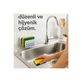 DİYA3 Musluk Yanı Sünger Askılığı Evye Sünger'liği Banyo Mutfak Düzenleyici +Sünger