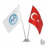 Diyanet İşl. Bşk. ve Türk Bayrağı İkili Masa Bayrak Takımı