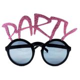 Diyar-ı Fırsat Party Yazılı Simli Pembe Renk Parti Gözlüğü