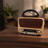 Diyarı Fırsat Nostalji Müzik Kutusu - Solar Panelli - Şarjlı - AUX Girişi - LED Fener - Bluetooth