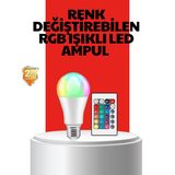 Diyarı Fırsat Rgb Uzaktan Kumandalı Led Ampul 16 Renkli A Kalite Orijinal