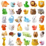 DIYDEC 40 adet Mini reçine hayvan 40 stilleri minik reçine hayvanlar minyatür küçük küçük hayvan figürleri toplu mikro peri bahçe peyzaj aksesuarları Dollhouse gizlemek el sanatları dekor akvaryum
