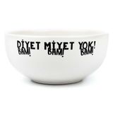 Diyet Miyet Yok! Krem Seramik Kase - Hediye Seramik Kase