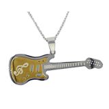Diyez Müzik Altın Rengi ve Gümüş Detaylı Gitar Kolye