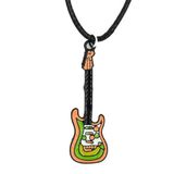 Diyez Müzik Renkli Gitar Şeklinde Rock Temalı Kolye