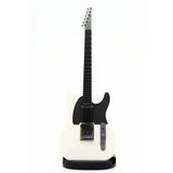 Diyez Müzik Telecaster Kasa Tasarım Elektro Gitar Şeklinde Standlı Biblo – Beyaz/Siyah Vitrin
