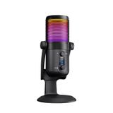 Diyez Siyah Rgb Ses Gösterge Mikrofon Oyuncu Mikrofonu Yayıncı Mi siyah