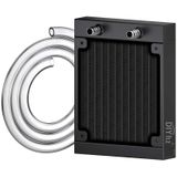 DIYhz Su Soğutma Bilgisayar Radyatörü, 12 Boru Alüminyum Isı Eşanjörü Sıvı Soğutma Radyatörü Isı Emicisi 120 mm CPU PC Lazer Su Soğutma Sistemi DC12V Siyah