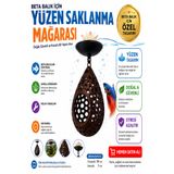 DIYMaX Akvaryum Yüzen Mağara Betta Balığı Dinlenme ve Saklanma Dekoru - SİYAH