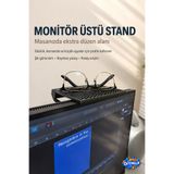 DIYMaX Ayarlanabilir Monitör & TV Üstü Raf – 15x8,5 cm Gamer Setup & Home Office Organizer Platform