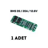Diyotlab 3S 20A LiPo 18650 Pil Şarj Koruma Devresi, 12.6V, BMS