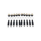 Diyotlab DC Şase 2.5mm Somunlu Ø12mm Dişi ve Erkek Jak Fiş 10'lu Takım Set