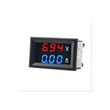 Diyotlab Dijital Voltmetre Ampermetre, DC 0-100V 0-10A, Çift Renkli LED Ekran, Panel Tipi Ölçüm Cihazı, 47x28x16mm