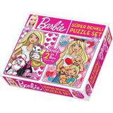 Diytoy 1542 Süper Renkli 2si1 Arada 54+70 Parça Barbie Puzzle Set