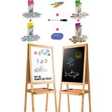 Diytoy Ahşap Yazı Tahtası 4'lü Set Manyetik Özellikli Çift Taraflı 110 x 45 Ölçülerinde Renkli