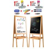 DIYTOY Ahşap Yazı Tahtası Manyetik Özellikli Çift Taraflı 1 Adet Eğlenceli Öğrenme Aracı