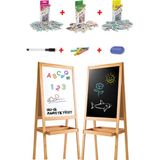 Diytoy Ahşap Yazı Tahtası Seti 150 Parça Manyetik Özellikli Çift Taraflı 110x45 Ölçülerinde