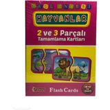 DIYTOY Diy Toy 2-3 Parça Tamamlama Kartları Hayvanlar Puzzle