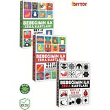 DIYTOY Diy Toy Eğitici Bebeğimin İlk Zeka Kartları 3'lü Set Eğlenceli Tasarım ile Zeka Geliştirici Oyun