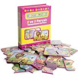 DIYTOY Dıy Toy Okul Öncesi Hayvanlar 2 ve 3 Parçalı Tamamlama Kartları (2 Adet)
