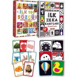 Diytoy Eğitici Zeka Kartları – İlk 100 Sözcük ile Meyve, Sebze, Hayvan, Taşıt, Renk ve Nesne Eşleştirme Oyunu, Erken Çocuk Gelişimi İçin