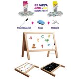 Diytoy Masa Üstü Manyetik Çift Taraflı Ahşap Çocuk Yazı Tahtası