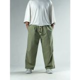 Diz Detaylı Haki Erkek Baggy Pantolon Coc3113
