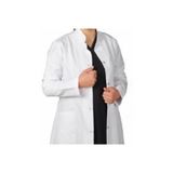 Diz Üstü Hakim Yaka Önlük, Kadın, Beyaz, 34-48 Beden, Alpaka Kumaş, Medikal, Doktor Hemşire Öğretmen, 1 Üst 2 Yan Cepli (S)