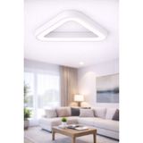 Dizano Modern Üçgen Halka LED Aydınlatma 40CM 4000K Günışığı, Avize ve Sıva Üstü, Mutfak, Salon, Ofis - Beyaz