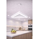 Dizano Modern Üçgen LED Tavan Aydınlatma 40CM 4000K Günışığı, Avize ve Sıva Üstü, Mutfak, Salon, Ofis - Beyaz