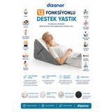 Dizanor 12 Fonksiyonlu Ortopedik Yastık Bacaklar, Sırt ve Diz Desteği,,Horlama,Dinlenme, - 50 x 30 / Beyaz