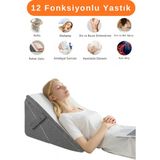 Dizanor 12 Fonksiyonlu Ortopedik Yastık Bacaklar, Sırt ve Diz Desteği,horlama,dinlenme, - 50 x 50 cm - Beyaz