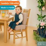 Dizanor Bebekler ve Çocuklar Için Sandalye Yükseltici Mama Sandalyesi Minderi - Bej