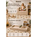 Dizanor CozyGo Katlanabilir Bebek ve Çocuk Koltuğu 3’ü 1 Arada Anti Slip Tabanlı Taşınabilir Oyun Alanı Yatağı
