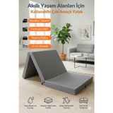 Dizanor Katlanır Micro Cotton Sünger Yer Yatağı ve Minderi 10 cm 18 DNS Orta Sertlik Sünger - 65 x 190
