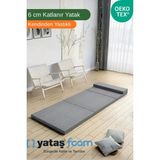 Dizanor Kendinden Yastıklı Katlanır Micro Cotton Sünger Yer Yatağı ve Minderi 6 cm 18 Dns Orta Sünger - 70 x 180 cm