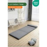 Dizanor Kendinden Yastıklı Katlanır Micro Cotton Sünger Yer Yatağı ve Minderi 6 cm 18 Dns Orta Sünger - 90 x 190 cm