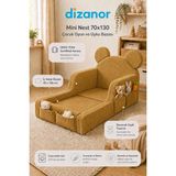 Dizanor Mini Nest 6’sı 1 Arada Modüler Bebek Oyun Parkı, Park Yatak, Beşik, Baza, Oyun Alanı ve Top Havuzu - Hardal