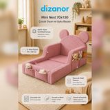 Dizanor Mini Nest 6’sı 1 Arada Modüler Bebek Oyun Parkı, Park Yatak, Beşik, Baza, Oyun Alanı ve Top Havuzu - Pembe