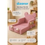 Dizanor Mini Nest 6’sı 1 Arada Modüler Bebek Oyun Parkı, Park Yatak, Beşik, Baza, Oyun Alanı ve Top Havuzu - Pembe