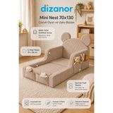 Dizanor Mini Nest 6’sı 1 Arada Modüler Bebek Oyun Parkı, Park Yatak, Beşik, Baza, Oyun Alanı ve Top Havuzu